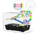 thumbnail image 3 of PawHut Hamster Cage, Multi-Level Small Animals Cage w/ Tunnels, Black, 31", 3 of 10