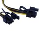thumbnail image 4 of Methold Cable bifurcador de corriente PCI-E de 6 pines a 6 + 2 pines (6 pines/8 pines), tarjeta gráfica, PCIE, PCI , 6 pines a Cable de Juegos de teclado y mouse para computadora, 4 of 6