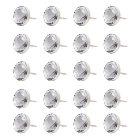 

100pcs Crystal Head Upholstery Nails Tacks Decorative Sofa Furniture Tacks