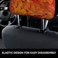 thumbnail image 4 of Kdxio Autumn Leaf Pattern Print 2 Piece Car Head Rest Covers Set Auto Front/Rear Seats Headrest Cover Universal Fit Most Cars,Sedan, SUV, 4 of 9