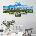 thumbnail image 1 of TISHIRON 5PCS Framed Canvas Wall Art Set,50"x24" Carolina Cityscape Canvas Art Decor, 1 of 7