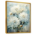 thumbnail image 2 of Designart "Blooming Mums Amidst Beige And Blue I" Mums Floater Framed Canvas Wall Art, 2 of 5