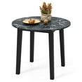 thumbnail image 1 of Gymax 35''  Kitchen Table Round Dining Table w/ Marble-textured Veneer Tabletop Black, 1 of 10