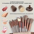 thumbnail image 2 of LNGOOR 13PCS Professional Makeup Brush Set  Soft Polyester Bristles For Flawless Beauty  Hypoallergenic Nylon Bristles  All Skin Types, 2 of 6