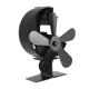 thumbnail image 5 of Ventilador de estufa de leña alimentado por calor, ventilador de chimenea de 5 aspas con tablero de aislamiento térmico, termómetro para estufa de leña, pesca en hielo, camping, estilo luna,, 5 of 10
