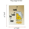 thumbnail image 2 of Urbalabs Weekday Till FRIDAY Beer Day Funny Mancave Metal Tin Bar Decor Signs Decoration 12 x 16 inch Metal Sign for Bedroom Garden Patio Wall Art 12x 16 Home Decor Made In USA, 2 of 7