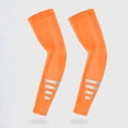 thumbnail image 2 of RYDCOT UV Sun Protection Arm Sleeves for Men Women Reflective Cooling Compression Sleeves Golf Outdoor Sports Orange, 2 of 7