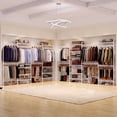 thumbnail image 5 of ROGALIS H4 Wall Mounted Closet System, Expandable Industrial Pipe Clothes Rack Clothing Rack for Hanging Clothes, Heavy Duty Closet Organizers and Storage in Wardrobe Closet - White, 5 of 9