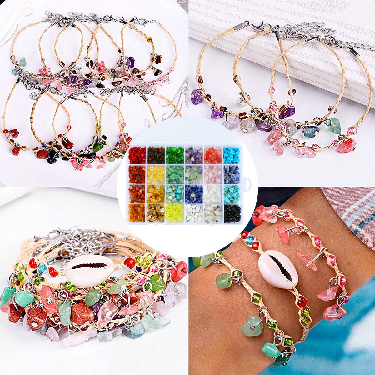 KYMLINKER Natural Irregular Chip Stone Beads Rock Stone Beads Gemstone Beads for Earrings Bracelet Jewelry Making DIY Craft