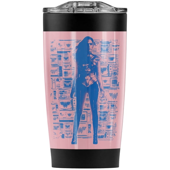 Wonder Woman 1984 Televisions Stainless Steel Tumbler 20 oz Coffee Travel Mug/Cup, Vacuum Insulated & Double Wall with Leakproof Sliding Lid | Great for Hot Drinks and Cold Beverages