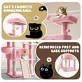 thumbnail image 5 of Amolife 81" Large Cat Tree Tower for Large Cats with Cat Condo Hammock, 2 Scratching Ramps, 6 Scratching Posts, Pink, 5 of 8