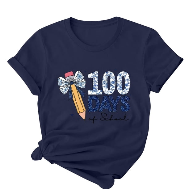 Camisetas de Cuello de Tripulación de Manga Corta para Mujeres Carta Impresa Camiseta 95% Poliéster 5% Spandex, Manga Corta Cuello Redondo Top Casual para Diario