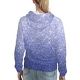 thumbnail image 7 of Sikiie Glittering Blue Purple Women's Casual Hoodies Long Sleeve Lightweight Pullover Tops Loose Sweatshirt-XX-Large, 7 of 7