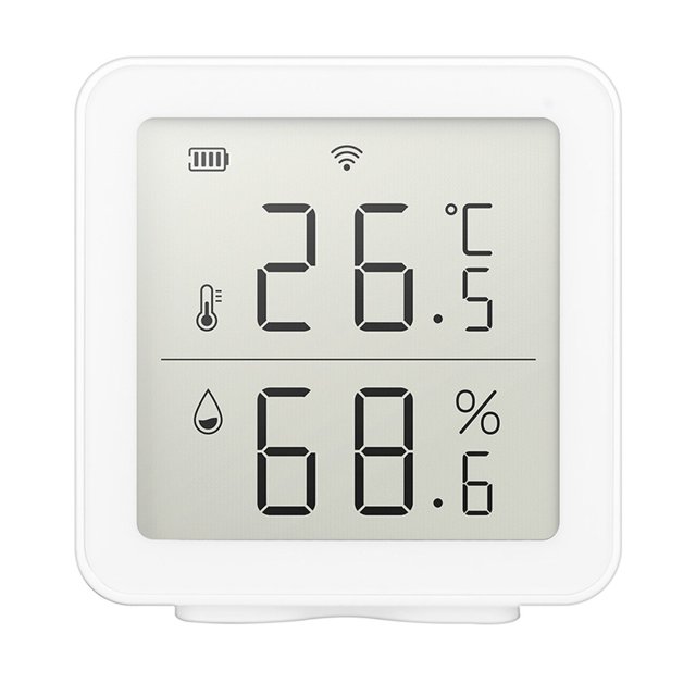 Naiovety Detector de temperatura y humedad Tuya, termómetro inteligente WiFi, Sensor inalámbrico de humedad para el hogar, medidor de temperatura Electrodomésticos Naiovety HA005602-00