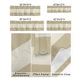 thumbnail image 3 of Kitchen Cafe Valance Curtain for Small Windows,Farmhouse Khaki and Vintage Brown Color Block Striped Rod Pocket Valances Burlap Texture Window Treatment Panel for Living Room/Bedroom/Bathroom,54x18in, 3 of 9