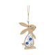 thumbnail image 1 of Colgante festivo de Pascua con forma de corazón y conejo de madera, 1 of 5