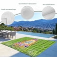 thumbnail image 3 of Green Happy Easter Outdoor Rug for Patio/Deck/Porch, Non-Slip Large Area Rug 6 x 9 Ft, Spring Easter Eggs Floral Plaid Indoor Outdoor Rugs Washable Area Rugs, Reversible Camping Rug Carpet Runner, 3 of 8