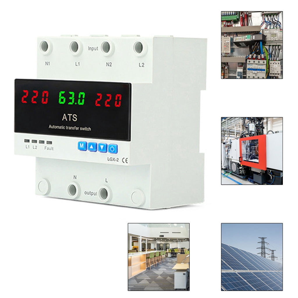 Zeiwohndc Double Power Automatic Transfer Switches 63A 220V Over Under Voltage Defense