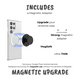thumbnail image 4 of AKAM Agarre para celular compatible con MagSafe + Anillo adaptador magnético + Sticker bloqueador EMF, para Android y iPhone con MagSafe, 4 of 5