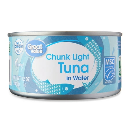 Great Value Chunk Light Tuna in Water, 12 oz