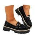 thumbnail image 3 of Womens Shoes,Casual Shoes Trendy Thick Sole Spring Summer Versatile Casual Shoes for Pants,Shoes for Women,Z05 Black,5.5, 3 of 8