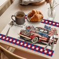 thumbnail image 3 of Independence Day Placemats Set of 1, Red Truck Flower US Flag Non-Slip Place Mats Washable Table Mats for Kitchen Dining Table Decorations Indoor/Outdoor, 3 of 9