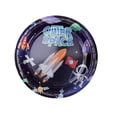 thumbnail image 4 of Vajilla desechable con temática del espacio exterior para fiesta de cumpleaños, platos, vasos, mantel, Bandera de astronauta, suministros para Baby shower, 4 of 4