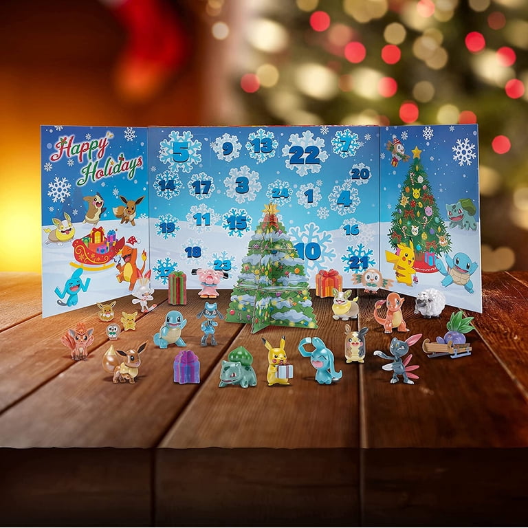 Pokemon Holiday Advent Calendar for Kids, 24 Gift Pieces - Includes 16 Toy  Character Figures & 8 Christmas Accessories - Ages 4+ - Walmart.com