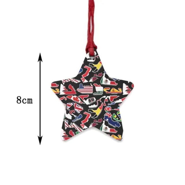Decoraciones Del Árbol de Navidad,Ornamento Acrílico de Pistas de Carreras para Árbol Y Decoración de Vacaciones,Luces Del Árbol de Navidad,,