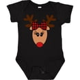 thumbnail image 3 of Inktastic Cute Girl Reindeer with Buffalo Plaid Bow Boys or Girls Baby Bodysuit, 3 of 5