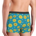 thumbnail image 3 of KLL Bee Sunflower Men's Cotton Boxer Briefs Underwear-Medium, 3 of 8