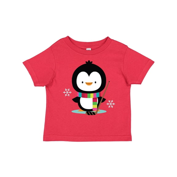 Inktastic Hockey Christmas Penguin Boys or Girls Toddler T-Shirt