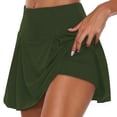 thumbnail image 2 of Gibobby Shorts Deportivo Falda estampada de entrenamiento informal diario para mujer Tenis Yoga Deporte Falda Pantalones cortos Falda(Verdinegro, XXXXL), 2 of 5