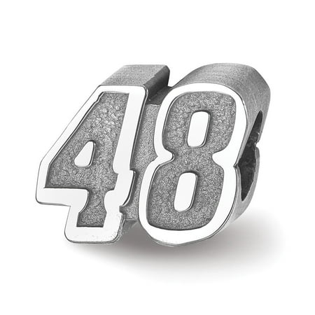 - Roy Rose Jewelry Sterling Silver LogoArt NASCAR Bead with Driver # 48