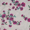 thumbnail image 4 of Zelouf Lorianne Floral Embroidery On Mesh  , Sewing, DIY, Crafts Fabric by the Yard, Azalea, 3 Yard, 4 of 5