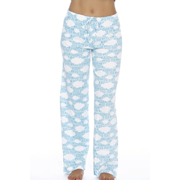 Just Love Women Pajama Pants / Sleepwear / Holiday Prints (Clouds Blue, Medium)
