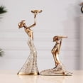 thumbnail image 4 of Abstract Art Beauty Figurines Statues Candlesticks Office Coffee Table Decor golden, 4 of 8