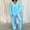 Blue, variant on TIANZEN Women's 2 Piece Pullover Sweater Set Oversized V Neck Tops Wide Leg Long Pants Tracksuit Outfit Jumpsuit Dressy Two Tone Suit Snow Women