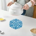 thumbnail image 6 of Neoyler Snowflake Table Mats Christmas Thanksgiving Decorations Heat Safe Non Space Saving Flexible Elegant for Christmas Celebrations Dining 5.9in Blue, 6 of 6