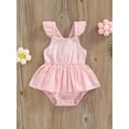 thumbnail image 2 of Baby Girls Romper, Sleeveless Patchwork Casual Party Street Spring Romper Ruffle Bodysuit, 2 of 8