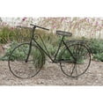 thumbnail image 3 of DecMode 56" x 21" x 31" Brown Metal Wire Floral Scrolled Bike Plantstand with Basket and Saddle Bag Planters, 3 of 16