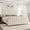 Cream-Reduced version, variant on TEQIN Platform Bed Frame with 50.2" Headboard, Velvet Upholstered Bed Frame Queen with Vertical Channel Tufted Headboard & Footboard, Nailhead Trim, No Box Spring Needed