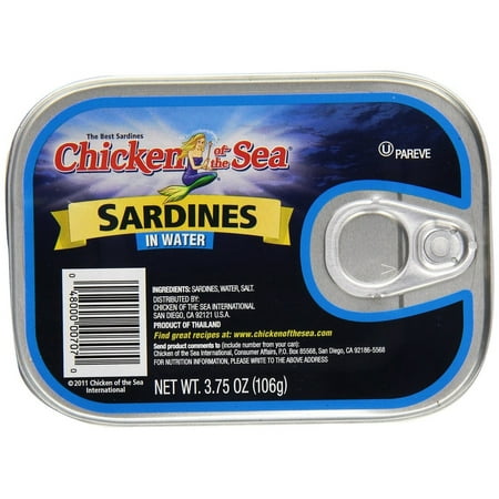 (3 Pack) Chicken of the Sea Canned Sardines, in Water, 3.75