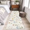 thumbnail image 4 of 2'x6' Rug Runners for Hallways Kitchen, Spring Floral Non Slip Entryway Beside Floor Carpet Runner, Watercolor Summer Elegant Botanical Washable Laundry Room Bedroom Throw Rugs Mat for Family Pet, 4 of 8