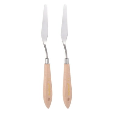 Uxcell 2 Pieces No.11 Painting Palette Knife Stainless Steel Pointy Spatula Pallet Knife for Acrylic Paint