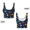 thumbnail image 3 of Sikiie Space Cartoon Print Strappy Sports Bra for Women Padded Push Up Sports Bra Athletic Running Sports Bra Workout Bra Yoga Bra, 3 of 5