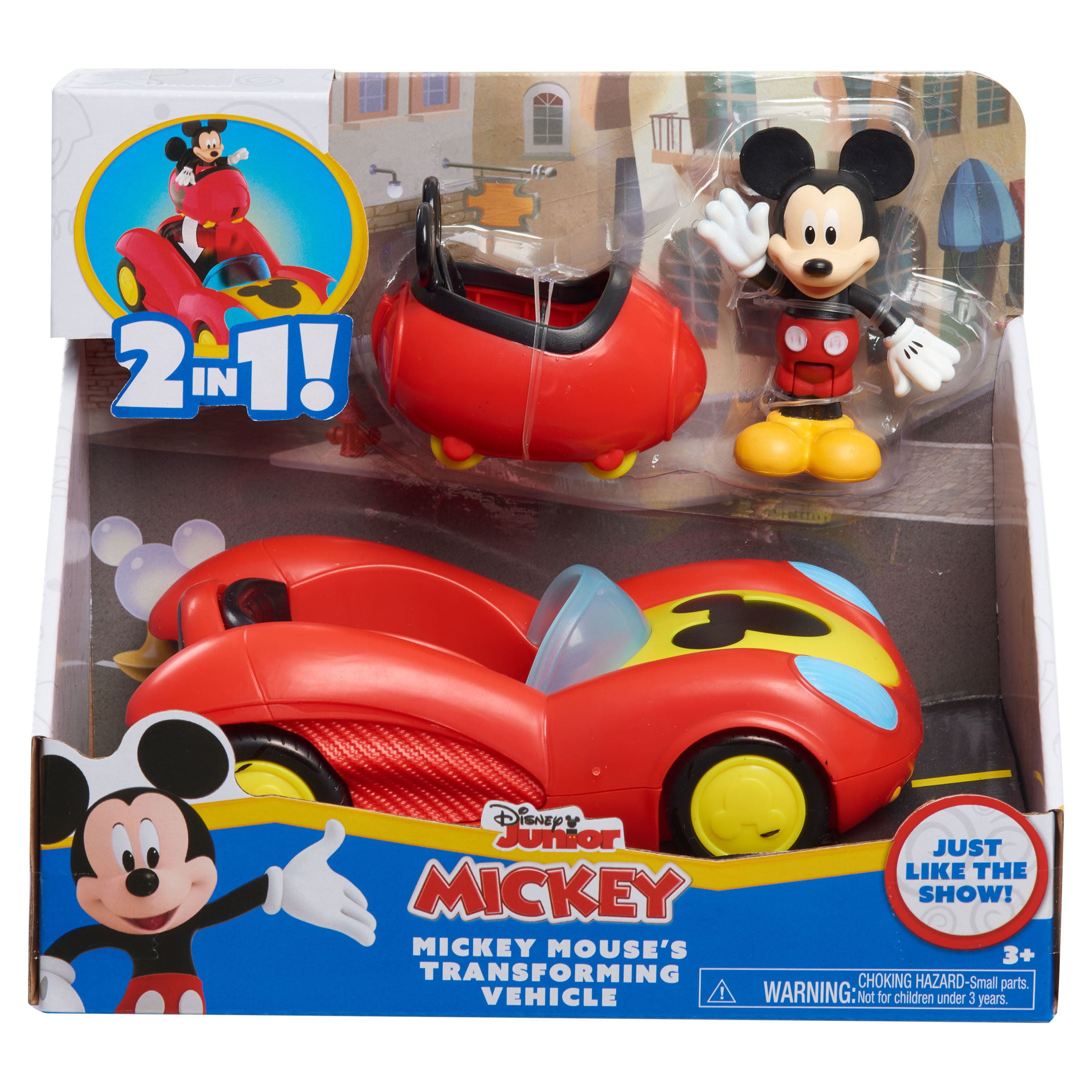 Mickey Mouse 38717 Disney Junior Funhouse Transforming Vehicle, Red