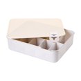 thumbnail image 2 of Fiudx Ofertas relámpago Caja de almacenamiento de ropa interior con marcado para el hogar, compartimento para sujetador, ropa interior cubierta, calcetines, compartimento para ropa interior, almacena, 2 of 7