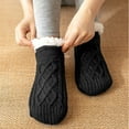 thumbnail image 3 of WMTBSRSW Fuzzy House Slippers Socks Winter Warm Sherpa Lined Slipper Socks Cable Knit Fluffy Soft Slipper Thick Comfy Plush Fleece Home Socks, 3 of 3