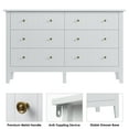 thumbnail image 6 of Homfa 6 Drawer Double Gray Dresser for Bedroom, Modern Dresser Wood Storage Cabinet with Classic Handle for Living Room, 6 of 8